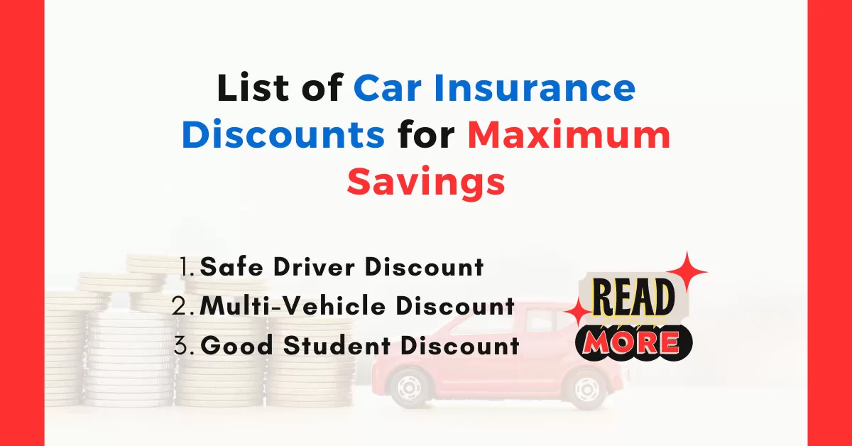 List of Car Insurance Discounts for Maximum Savings